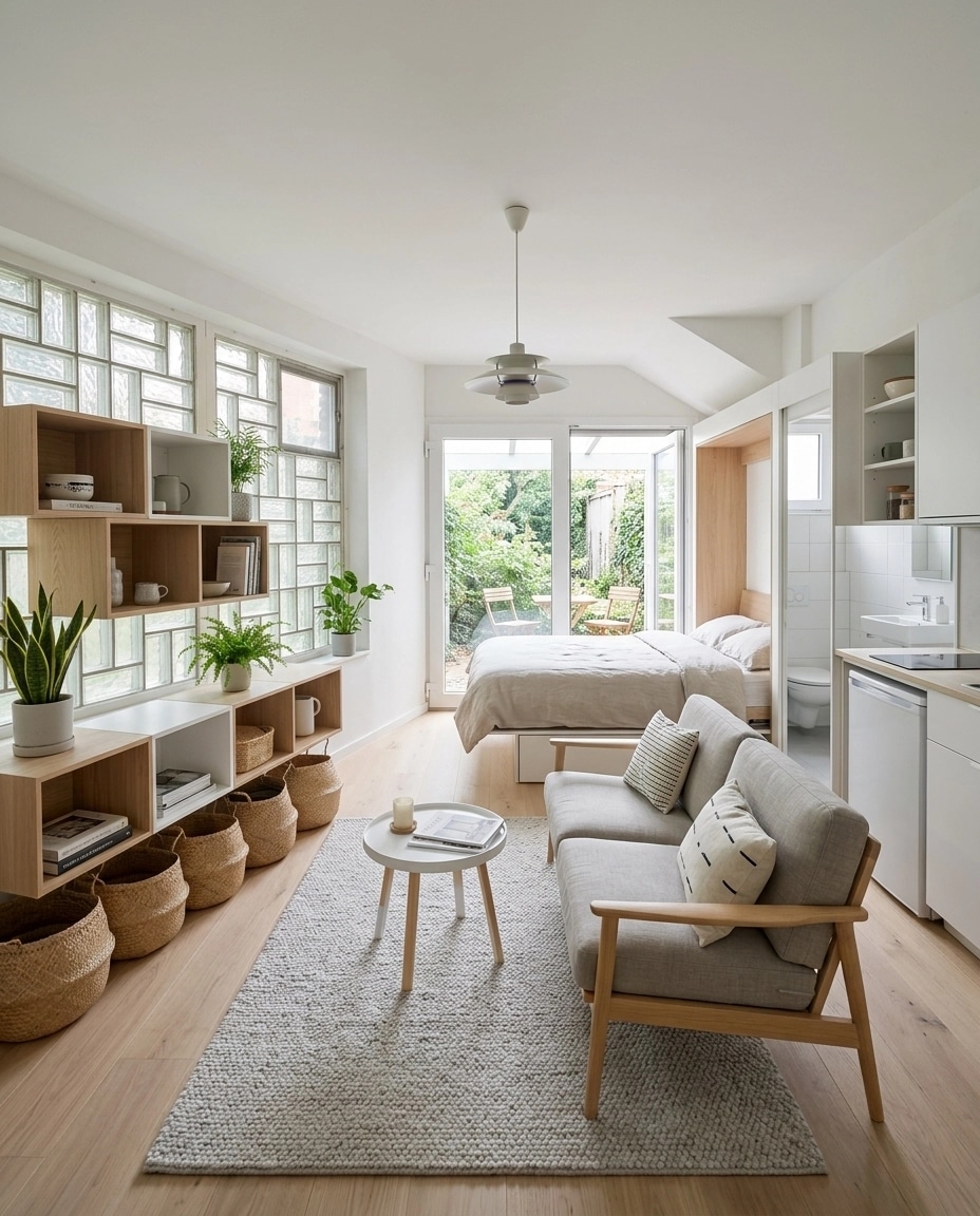 Interior design in Scandinavian style — studio by GenRoom AI