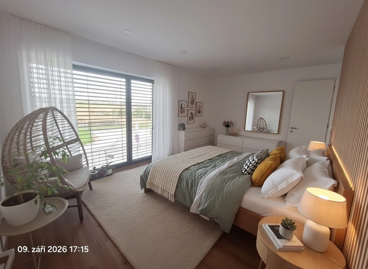 Scandinavian Bedroom design — interior photo by GenRoom AI