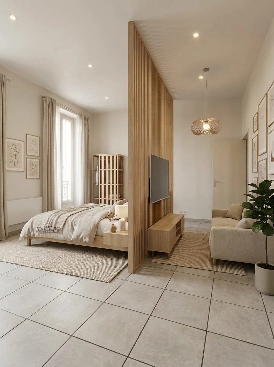 Interior design in Scandinavian style — Bedroom by GenRoom AI