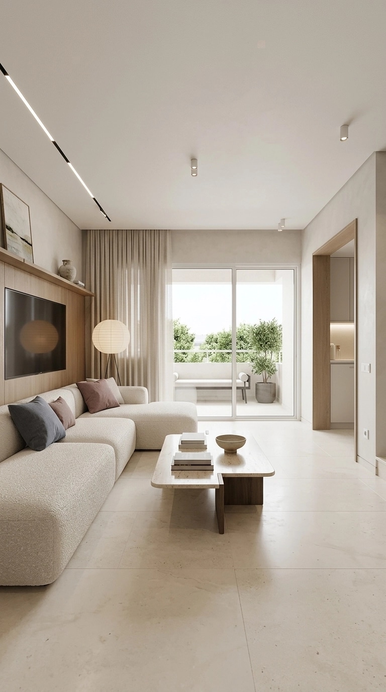 Minimalism Living Room design — interior photo by GenRoom AI