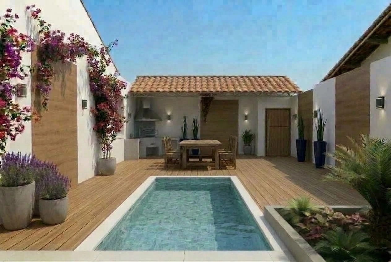 Landscape design in Eco Natural Garden style — Yard by GenRoom AI