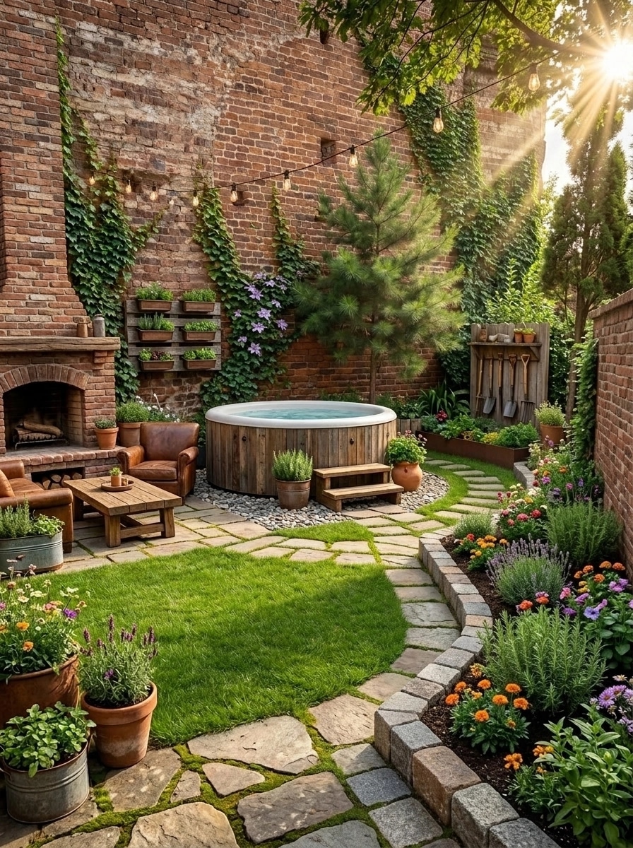 Country Rustic Garden Yard design — yard photo by GenRoom AI