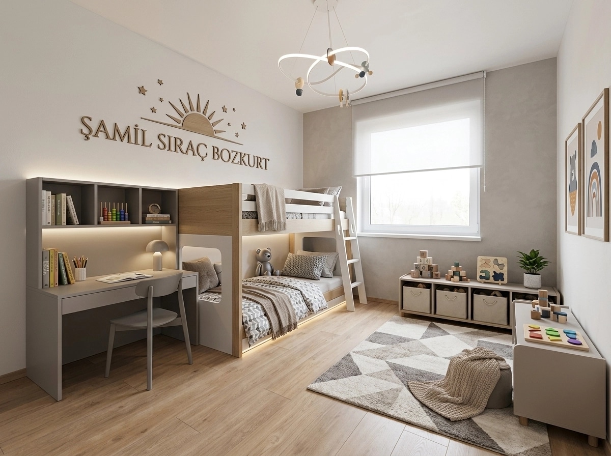 Contemporary Quarto Infantil design — interior photo by GenRoom AI