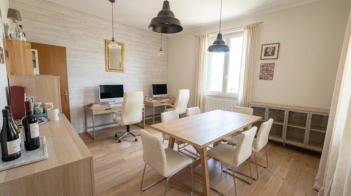 Interior design in Modern Farmhouse style — Office by GenRoom AI