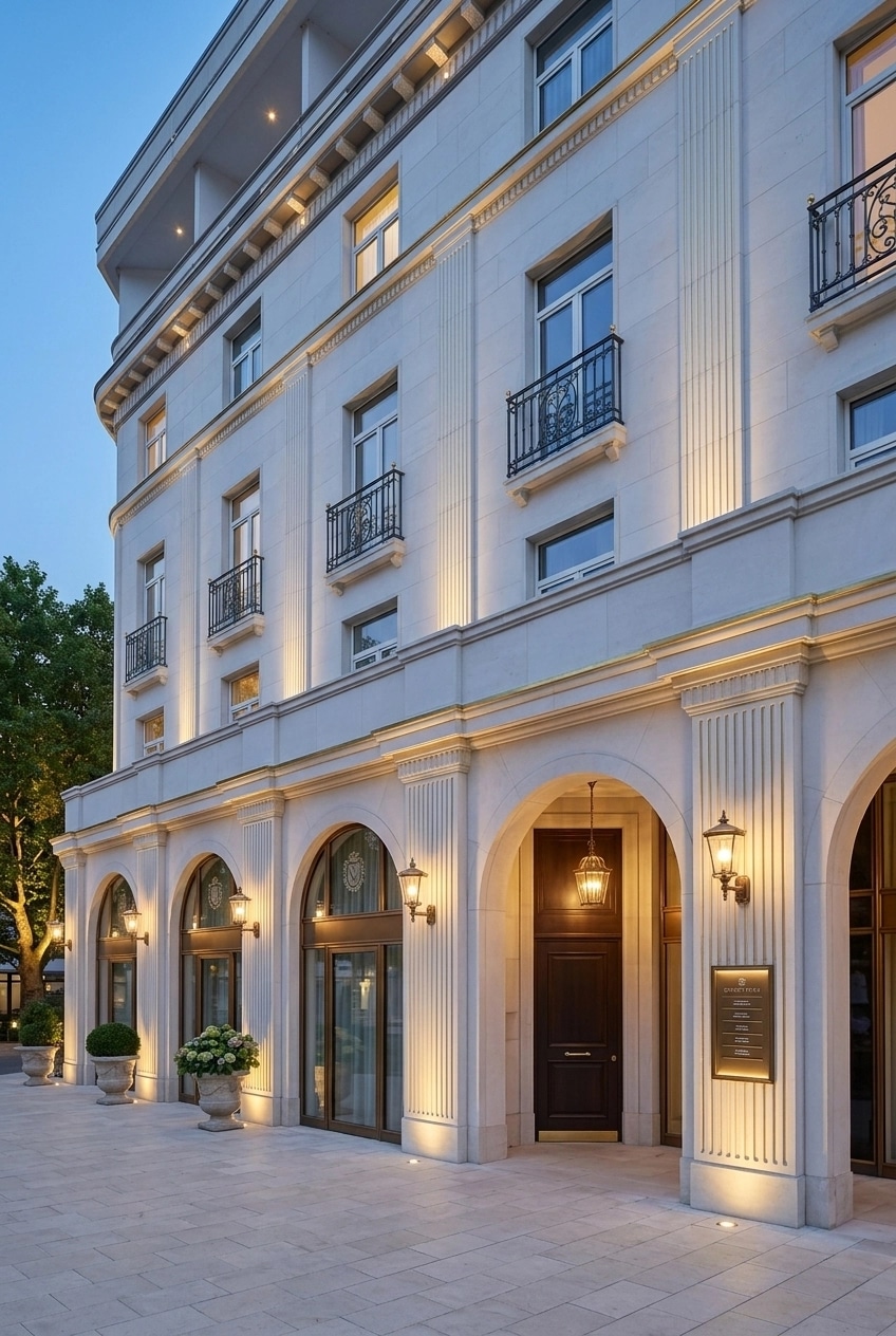 Classic Facade Elewacja design — facade photo by GenRoom AI