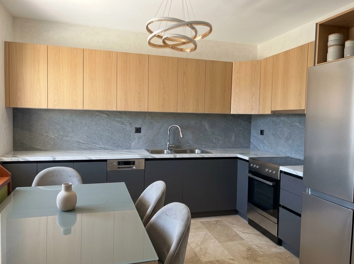 Kitchen interior in Contemporary style — photo by GenRoom AI