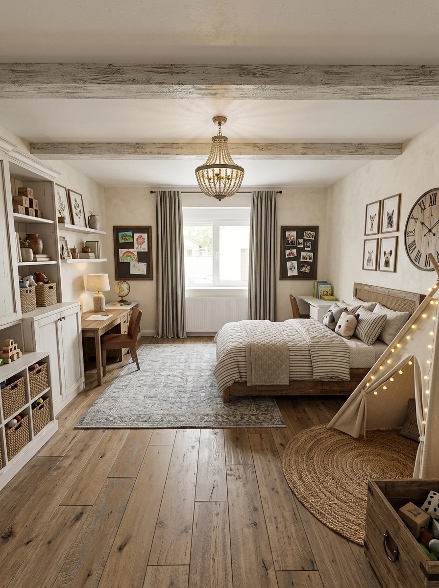 Modern Farmhouse Kids Room design — interior photo by GenRoom AI