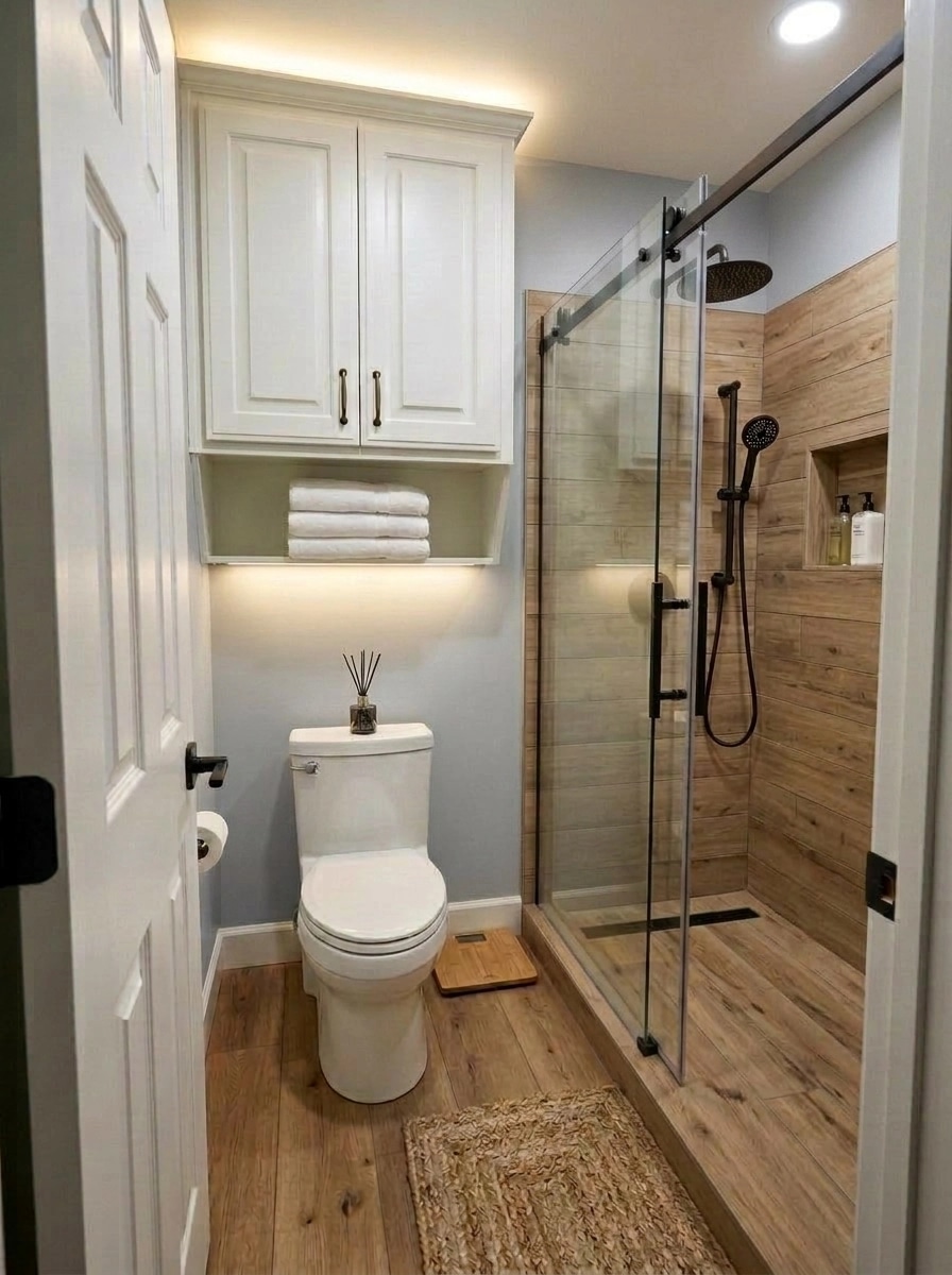 Interior design in Modern Farmhouse style — Bathroom by GenRoom AI