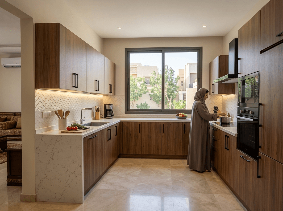 Kitchen interior in Contemporary style — photo by GenRoom AI