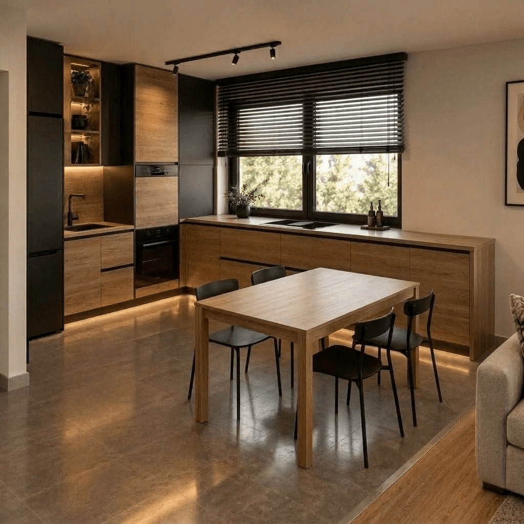 Kitchen interior in no_style style — photo by GenRoom AI