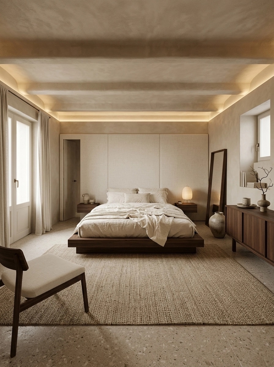 Japandi Bedroom design — interior photo by GenRoom AI