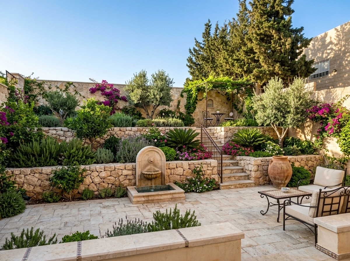 Landscape design in Mediterranean Yard style — Yard by GenRoom AI