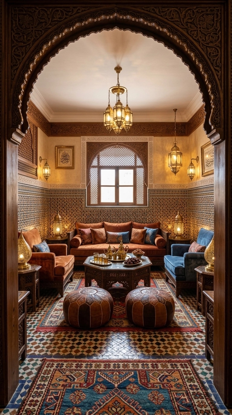 Interior design in Arabian / Moroccan style — Living Room by GenRoom AI