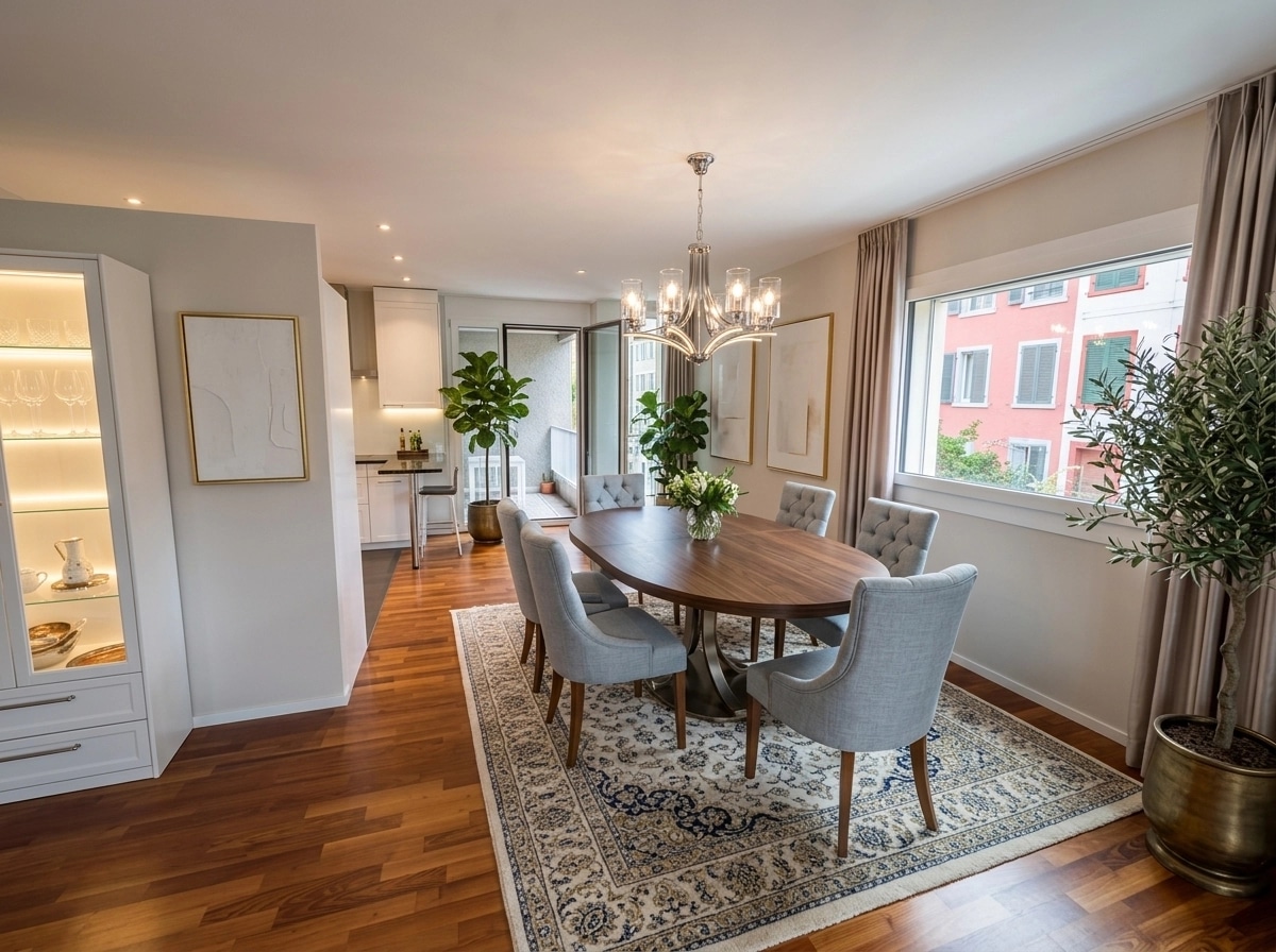 Interior design in Transitional style — dining_room by GenRoom AI