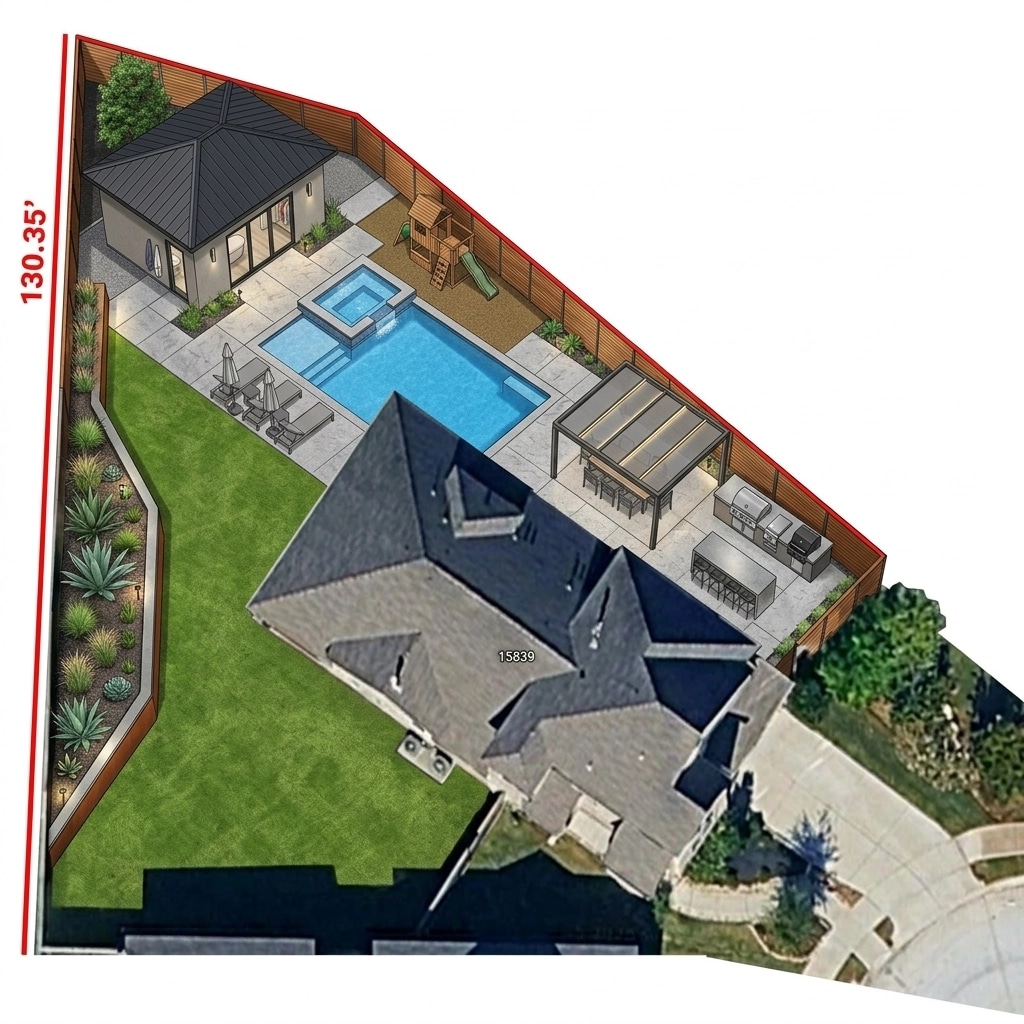 Landscape design in Contemporary Yard style — Yard by GenRoom AI