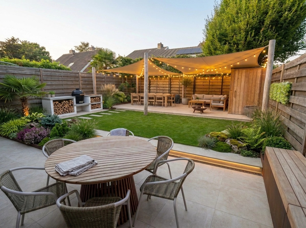 Landscape design in Scandinavian Garden style — Yard by GenRoom AI