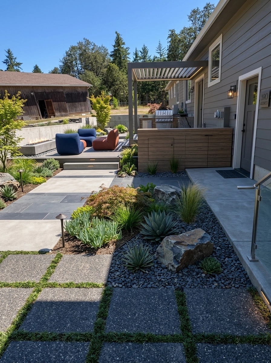 Landscape design in Contemporary Yard style — Yard by GenRoom AI