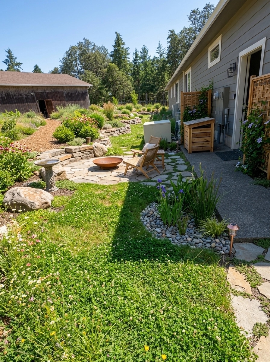 Landscape design in Eco Natural Garden style — Yard by GenRoom AI