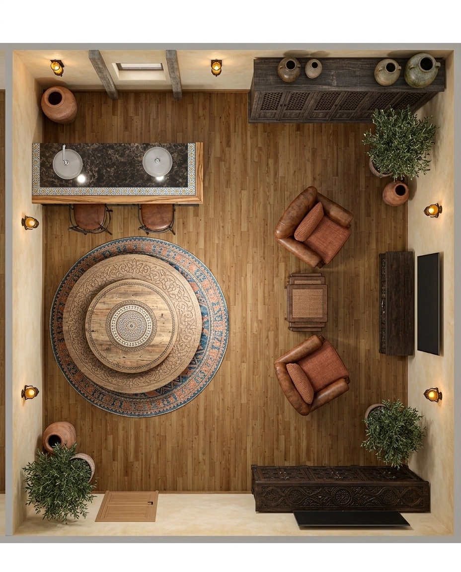 Interior design in Mediterranean style — Living Room by GenRoom AI