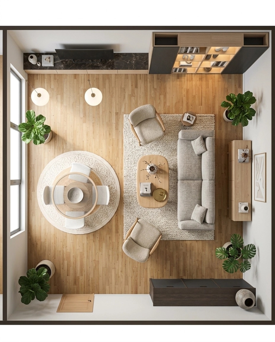 Scandinavian Living Room design — interior photo by GenRoom AI