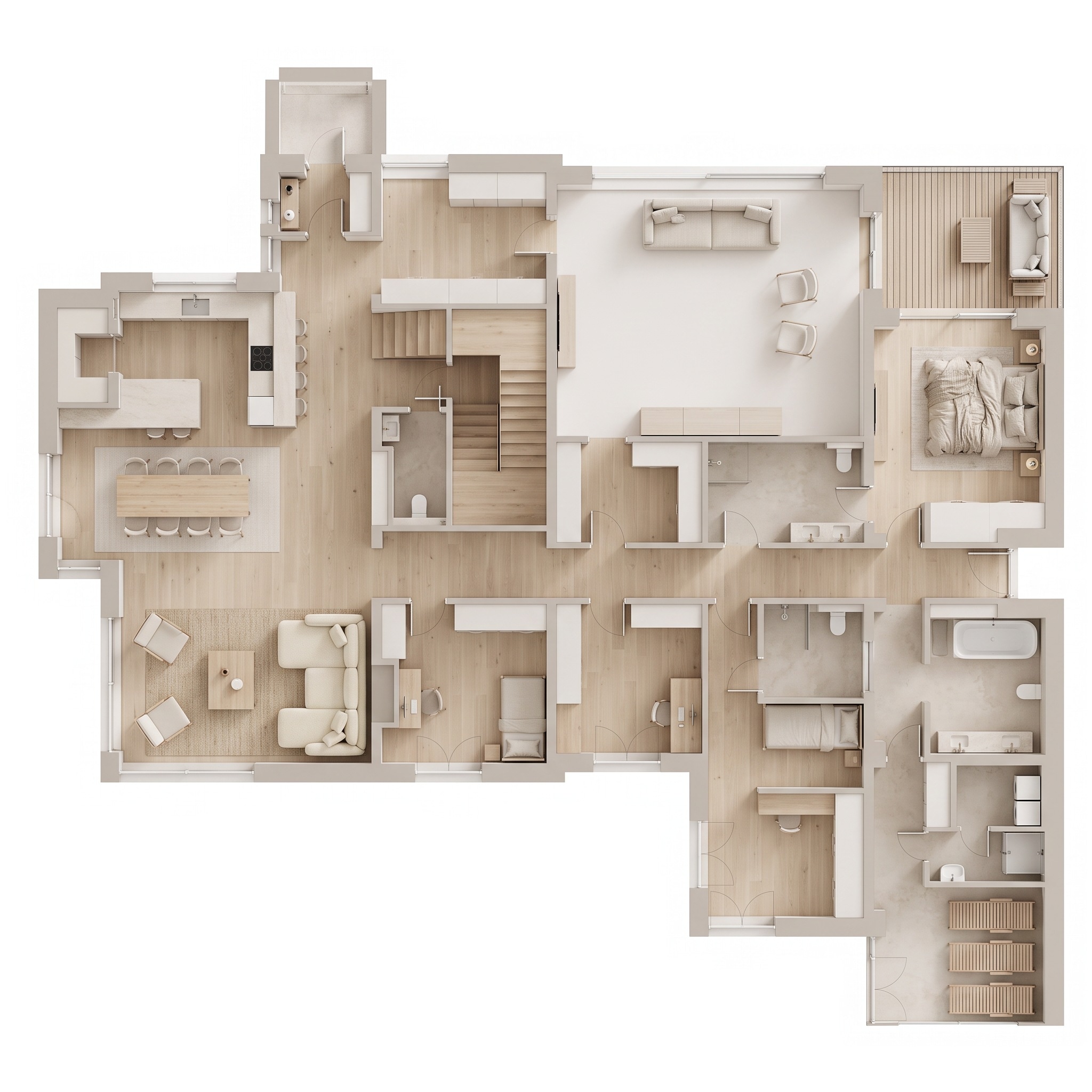 Interior design in Minimalism style — Living Room by GenRoom AI