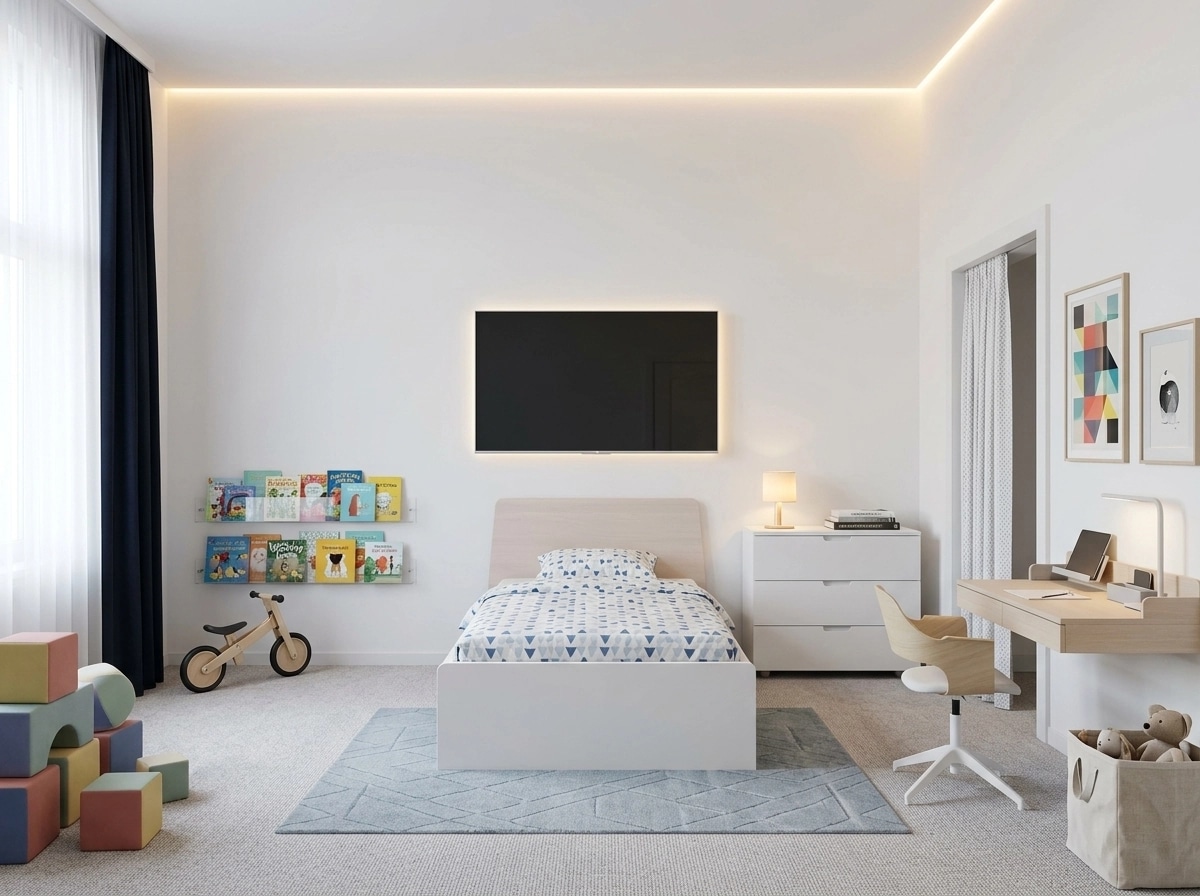 Minimalism Quarto Infantil design — interior photo by GenRoom AI