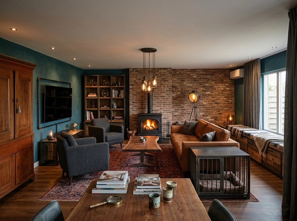 Interior design in Loft / Industrial style — Living Room by GenRoom AI