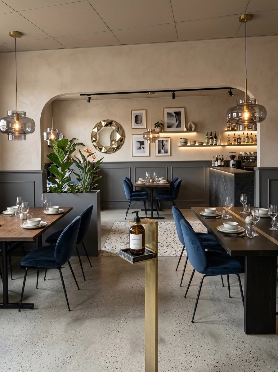 Interior design in Contemporary style — restaurant by GenRoom AI