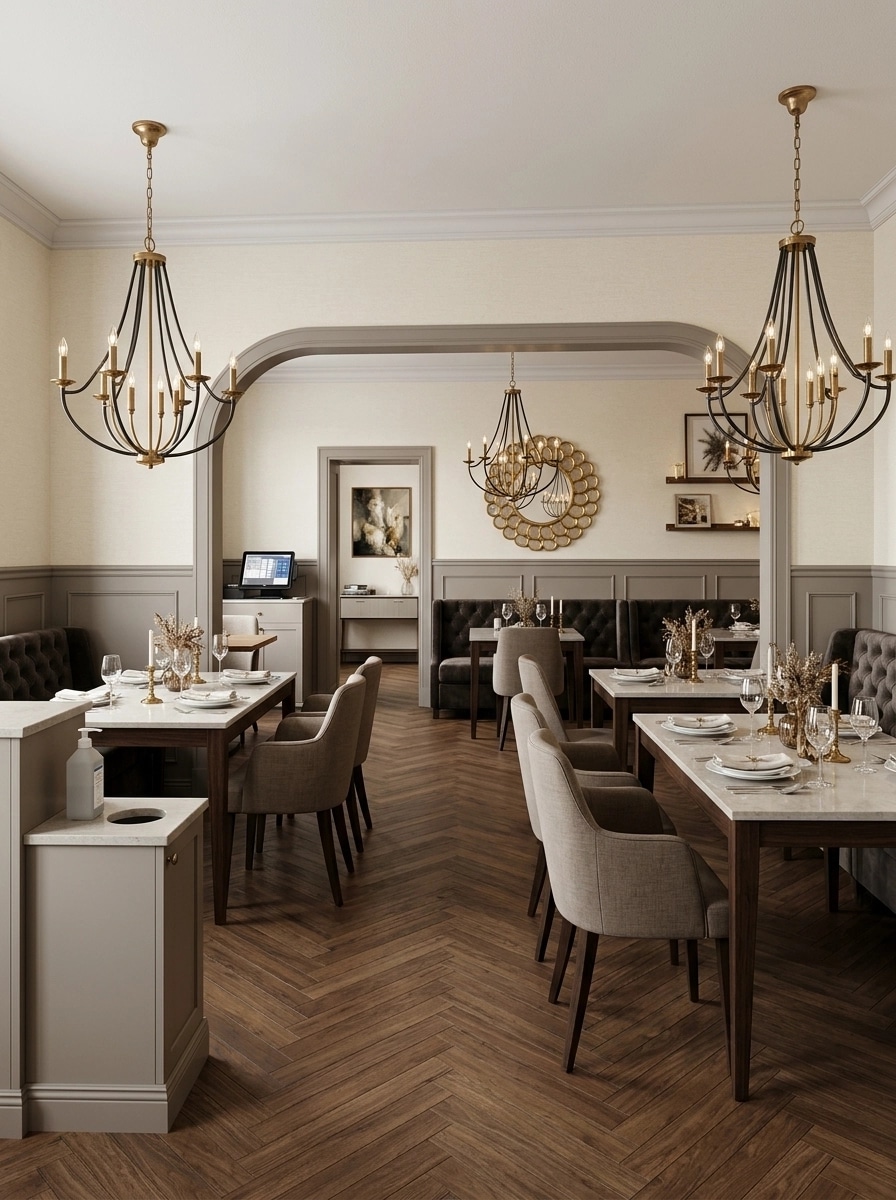 Interior design in Transitional style — restaurant by GenRoom AI