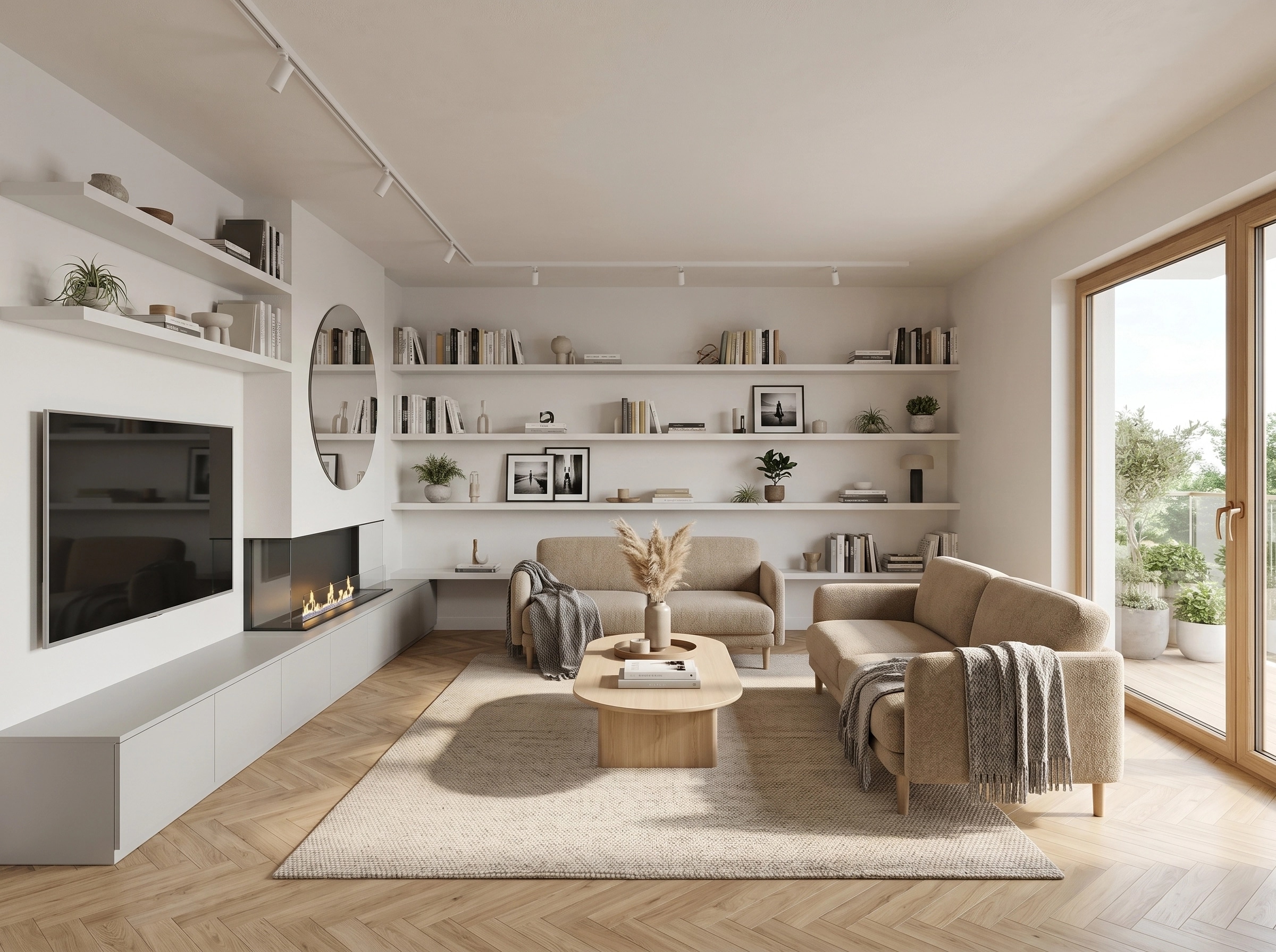 Scandinavian Living Room design — interior photo by GenRoom AI