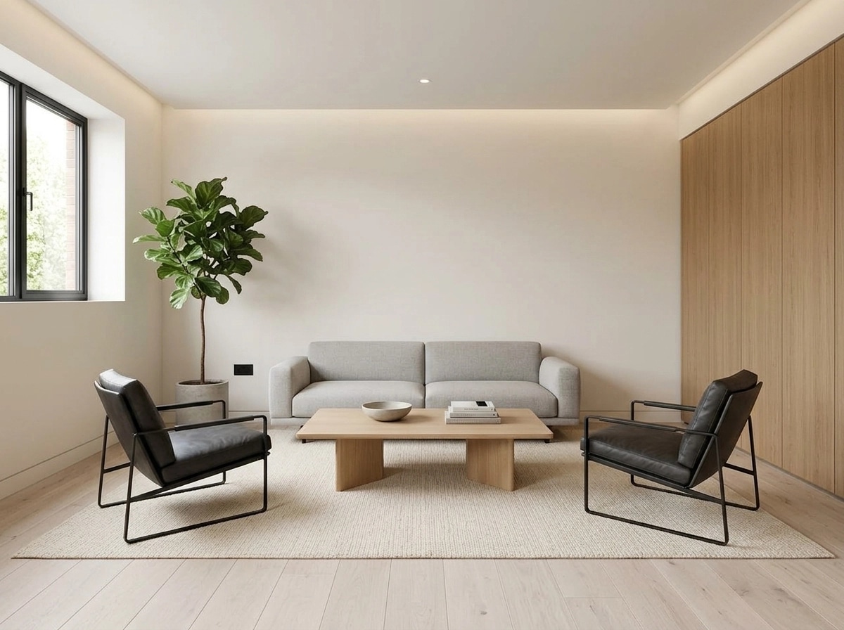 Minimalism Living Room design — interior photo by GenRoom AI