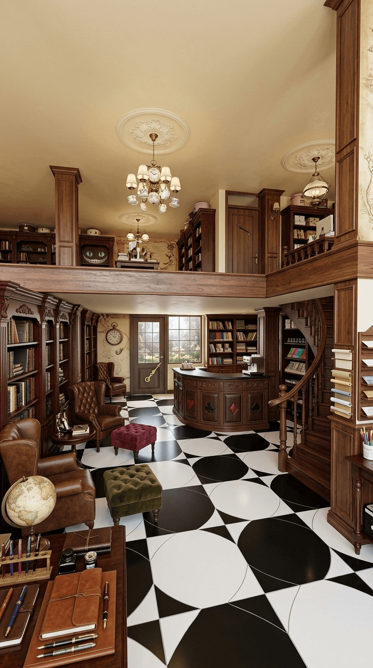 Design de interiores em estilo British — library por GenRoom AI