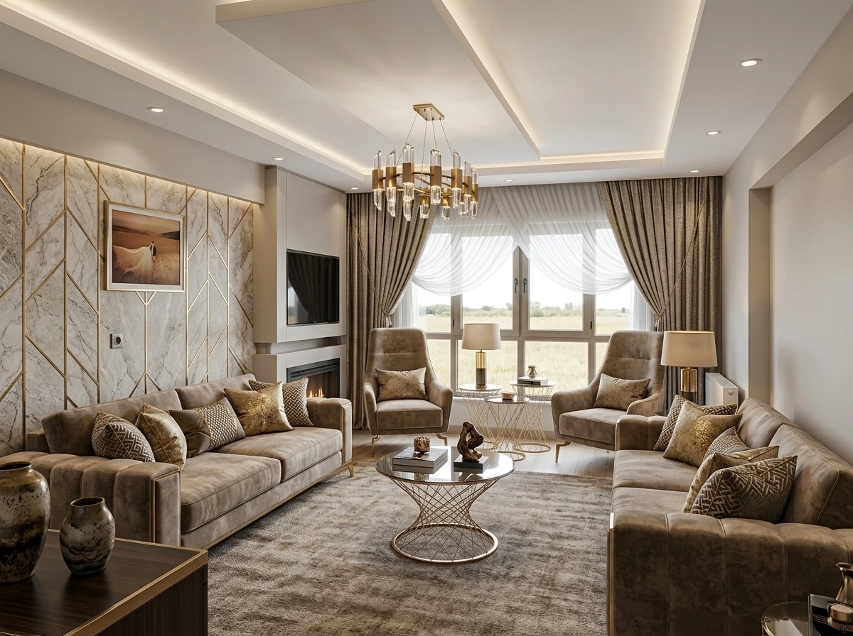 Interior design in Contemporary style — Living Room by GenRoom AI