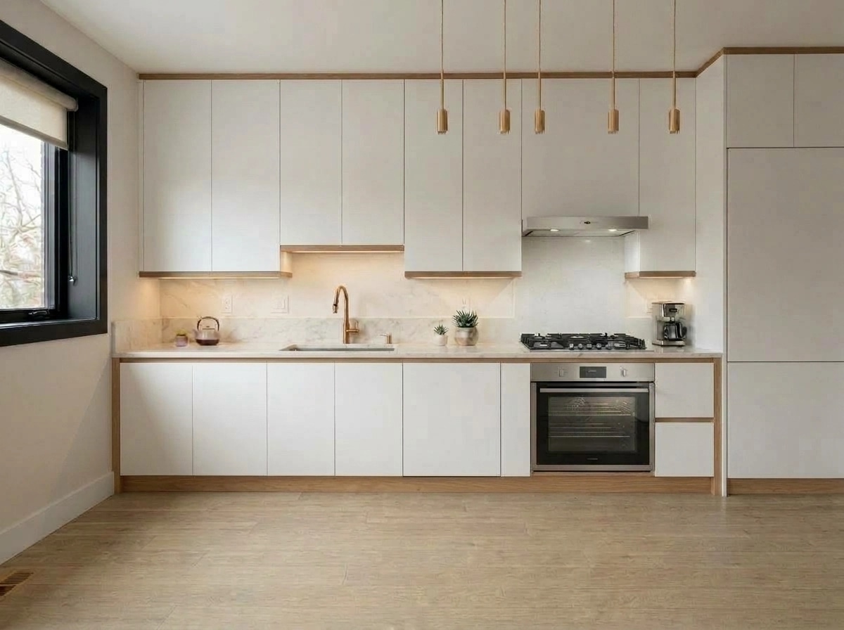 Interior design in Mid-Century Modern style — Kitchen by GenRoom AI