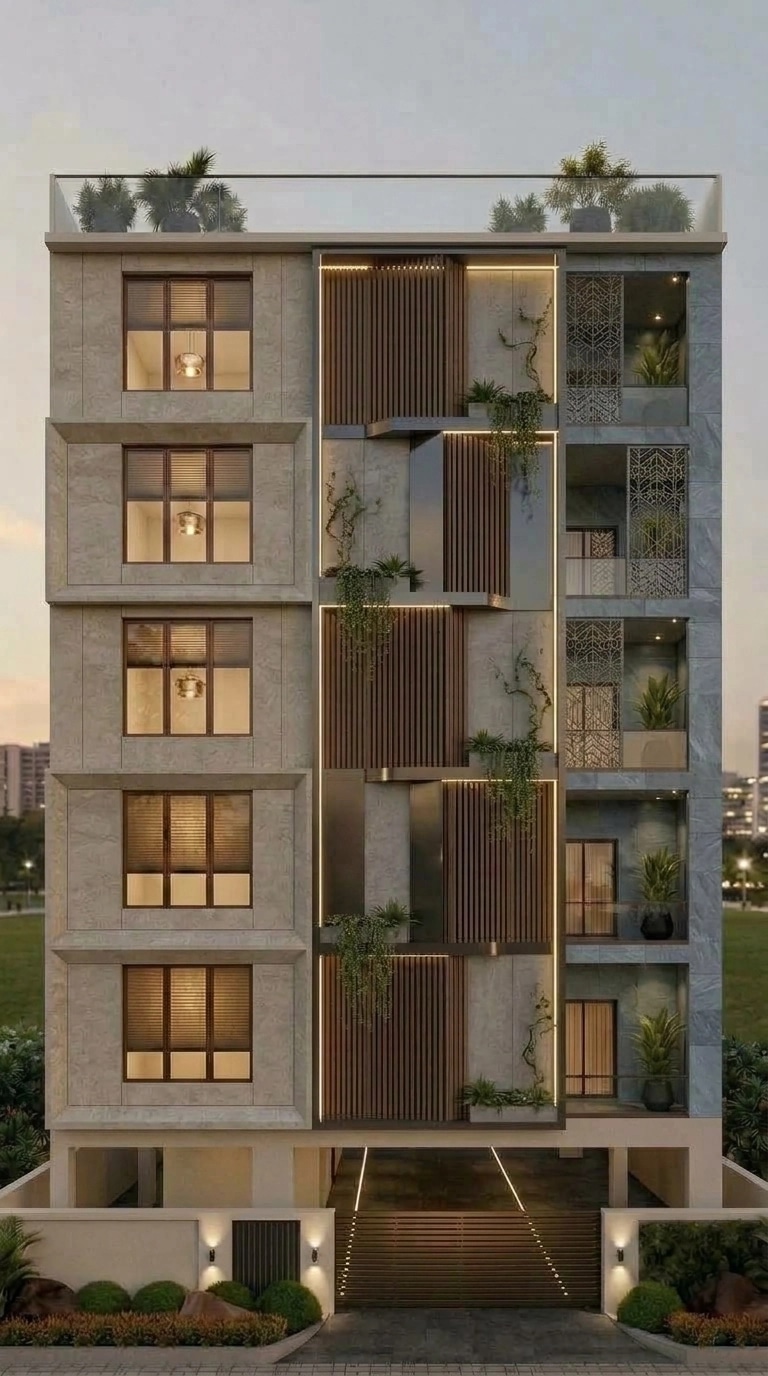 Contemporary Facade Facade design — facade photo by GenRoom AI