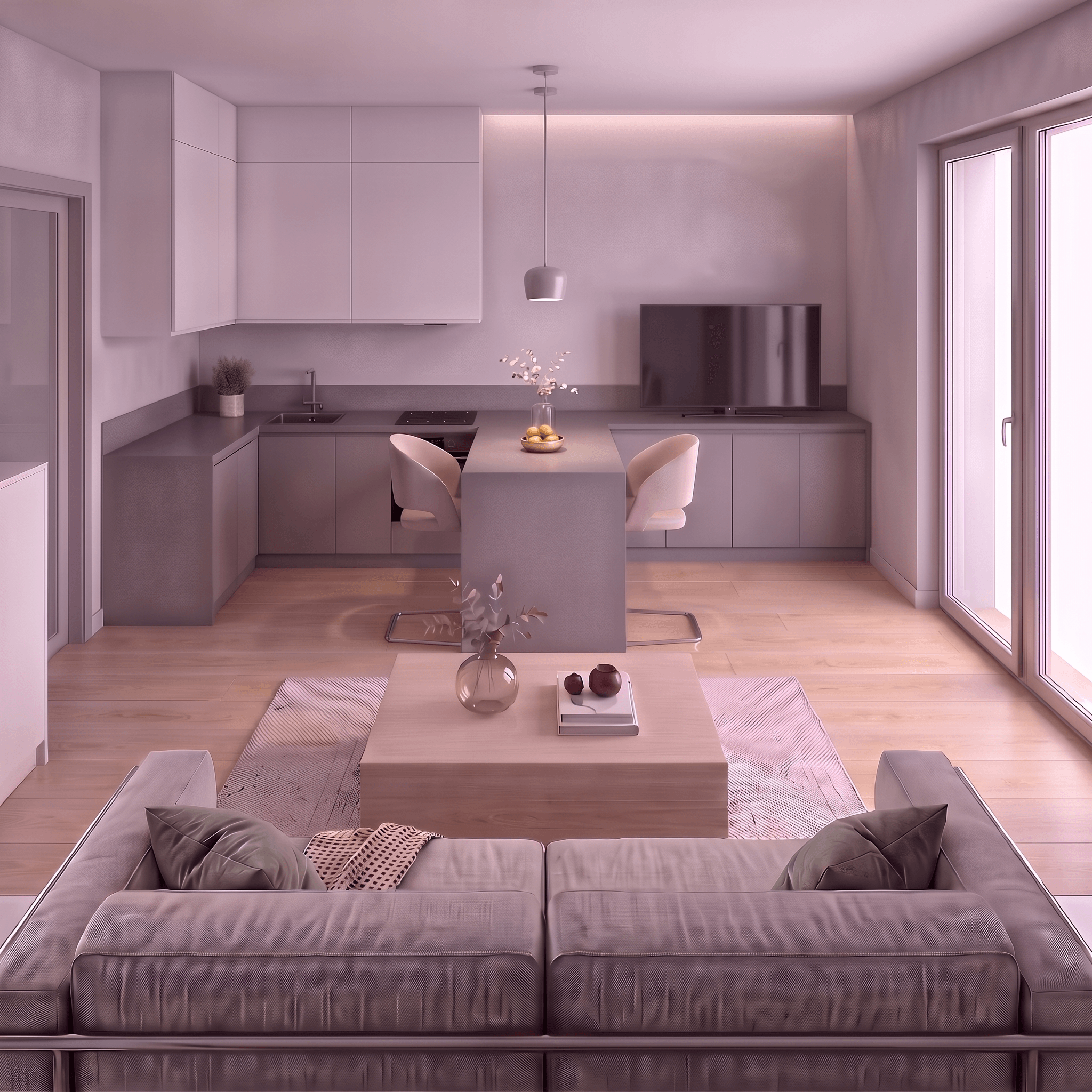 Minimalism Living Room design — interior photo by GenRoom AI