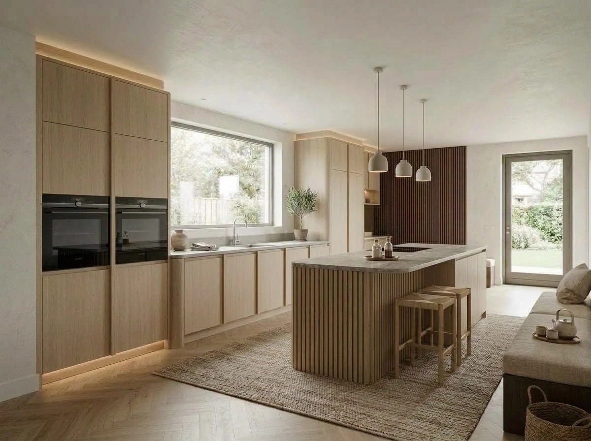 Japandi Kitchen design — interior photo by GenRoom AI
