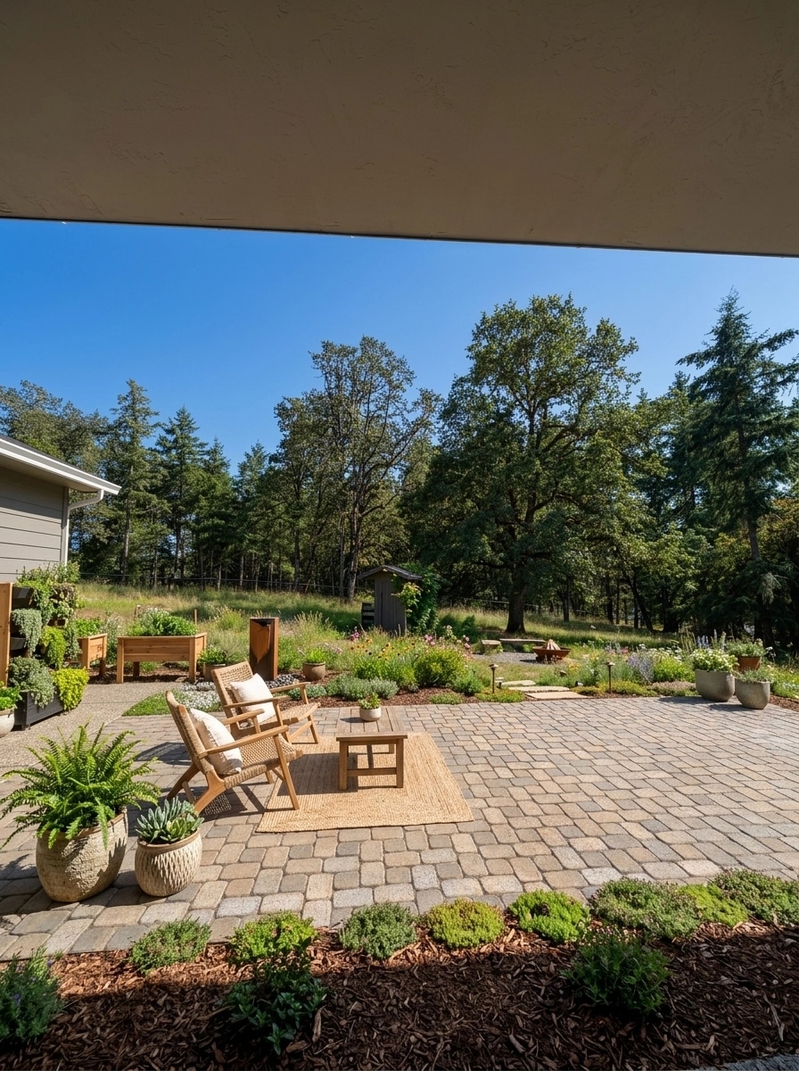 Landscape design in Eco Natural Garden style — Yard by GenRoom AI