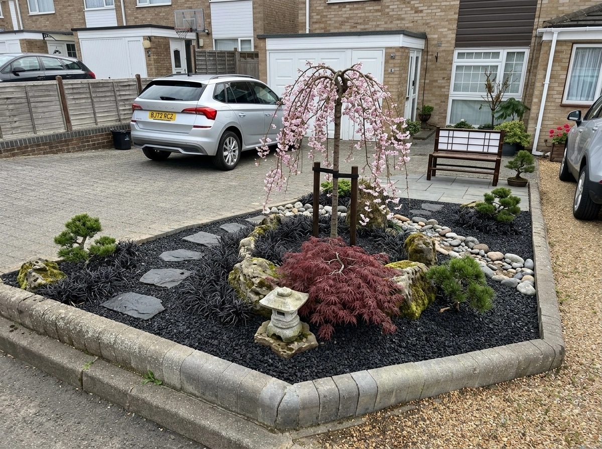 Design paysager en style Japanese Garden — Jardin par GenRoom AI