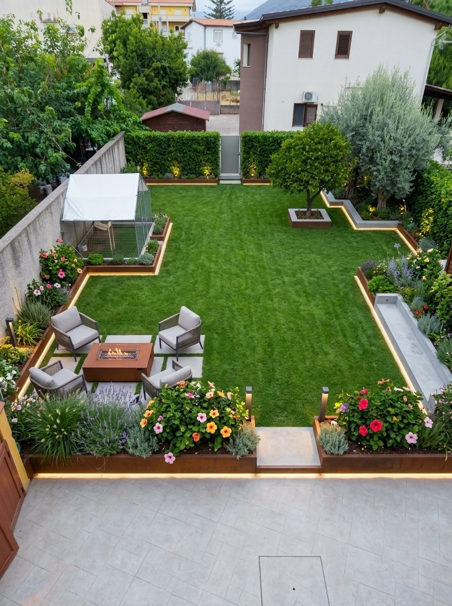 Landscape design in Contemporary Yard style — Yard by GenRoom AI