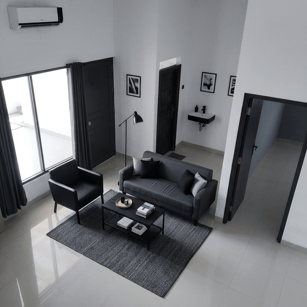 Interior design in Minimalism style — Living Room by GenRoom AI