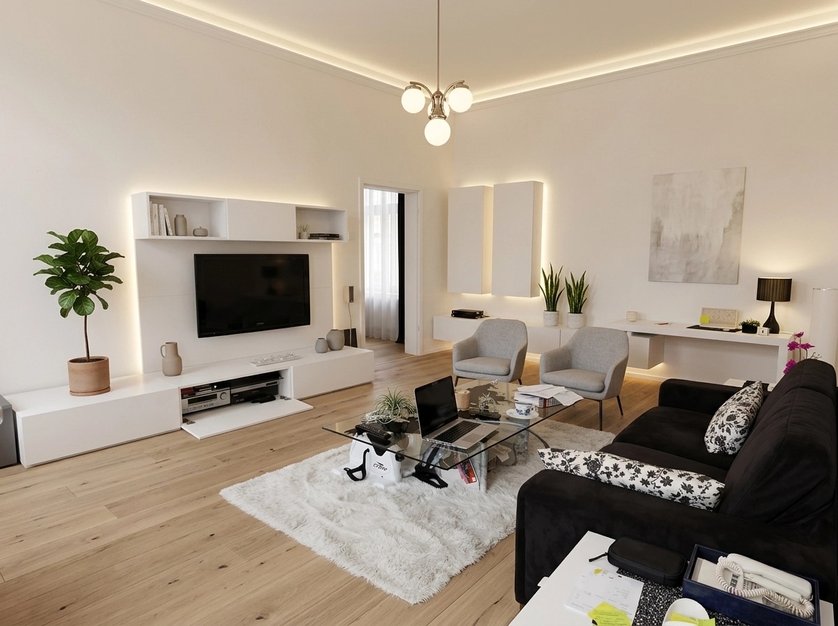 Minimalism Living Room design — interior photo by GenRoom AI