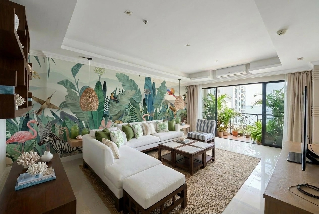 Interior design in Coastal / Hamptons style — Living Room by GenRoom AI
