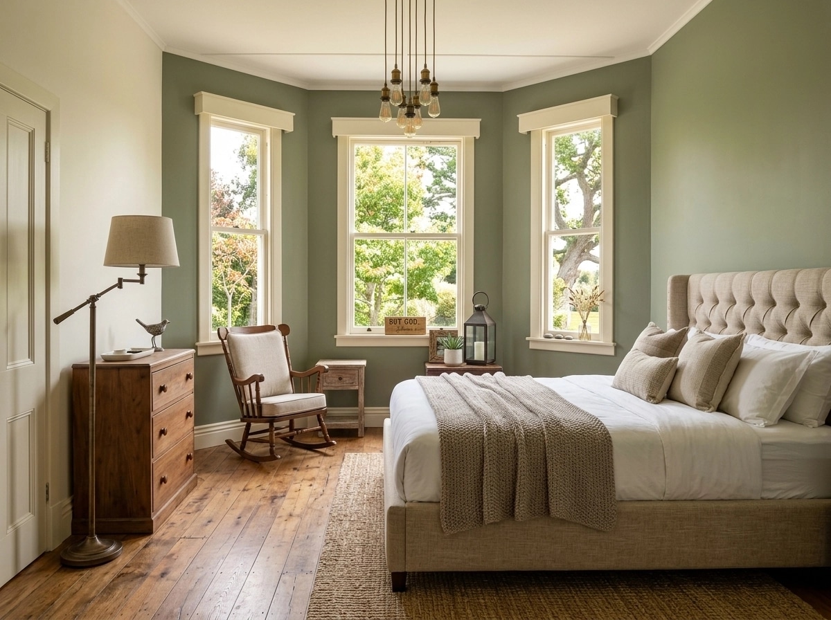 Modern Farmhouse Bedroom design — interior photo by GenRoom AI