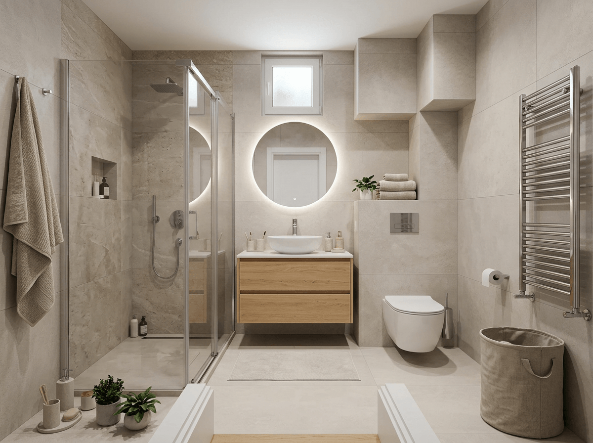Interior design in Scandinavian style — Bathroom by GenRoom AI