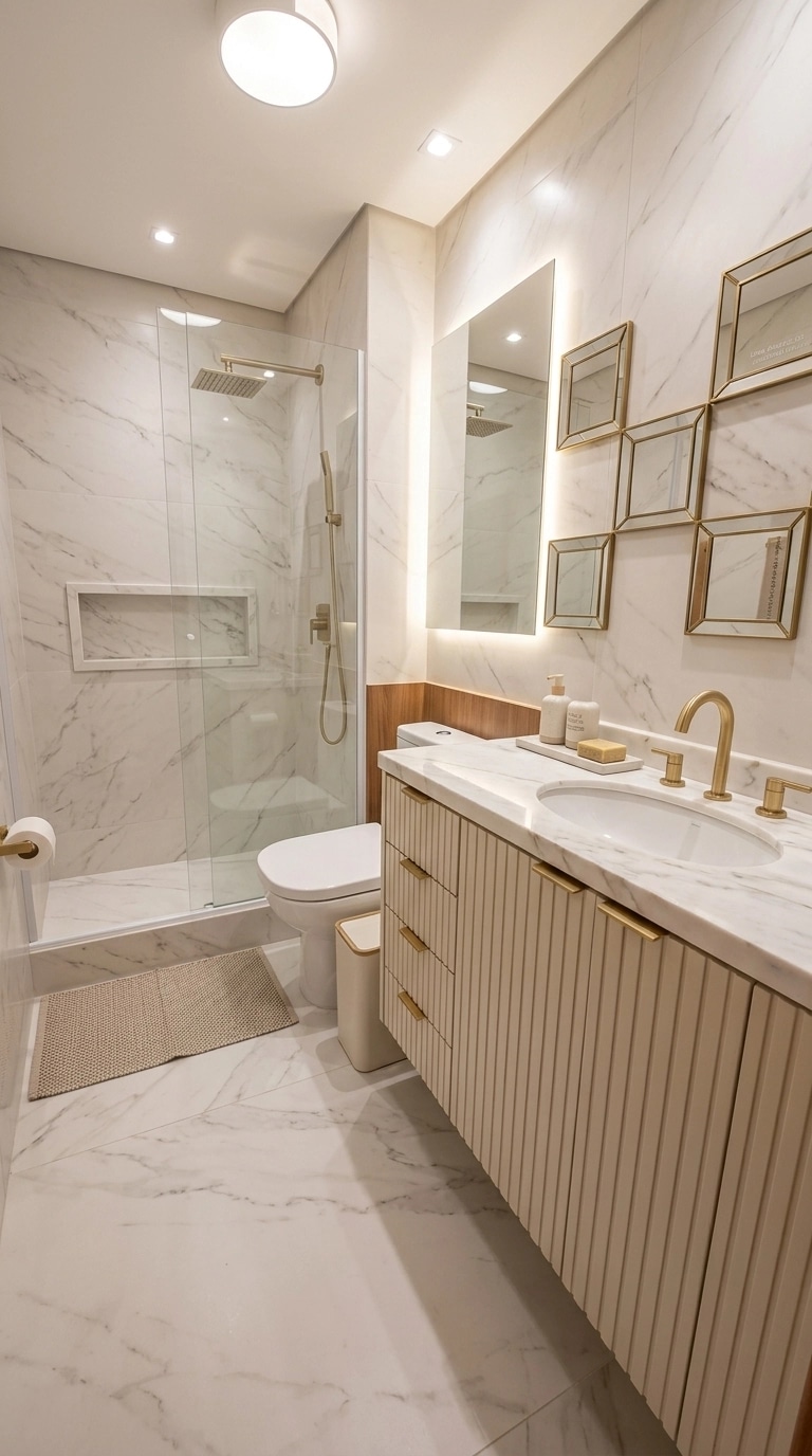 Bathroom interior in Portuguese Modern style — photo by GenRoom AI