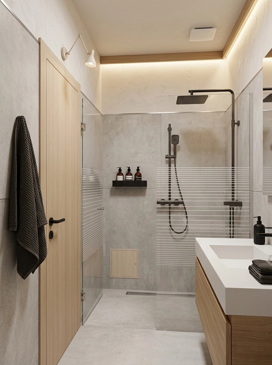 Scandinavian Bathroom design — interior photo by GenRoom AI