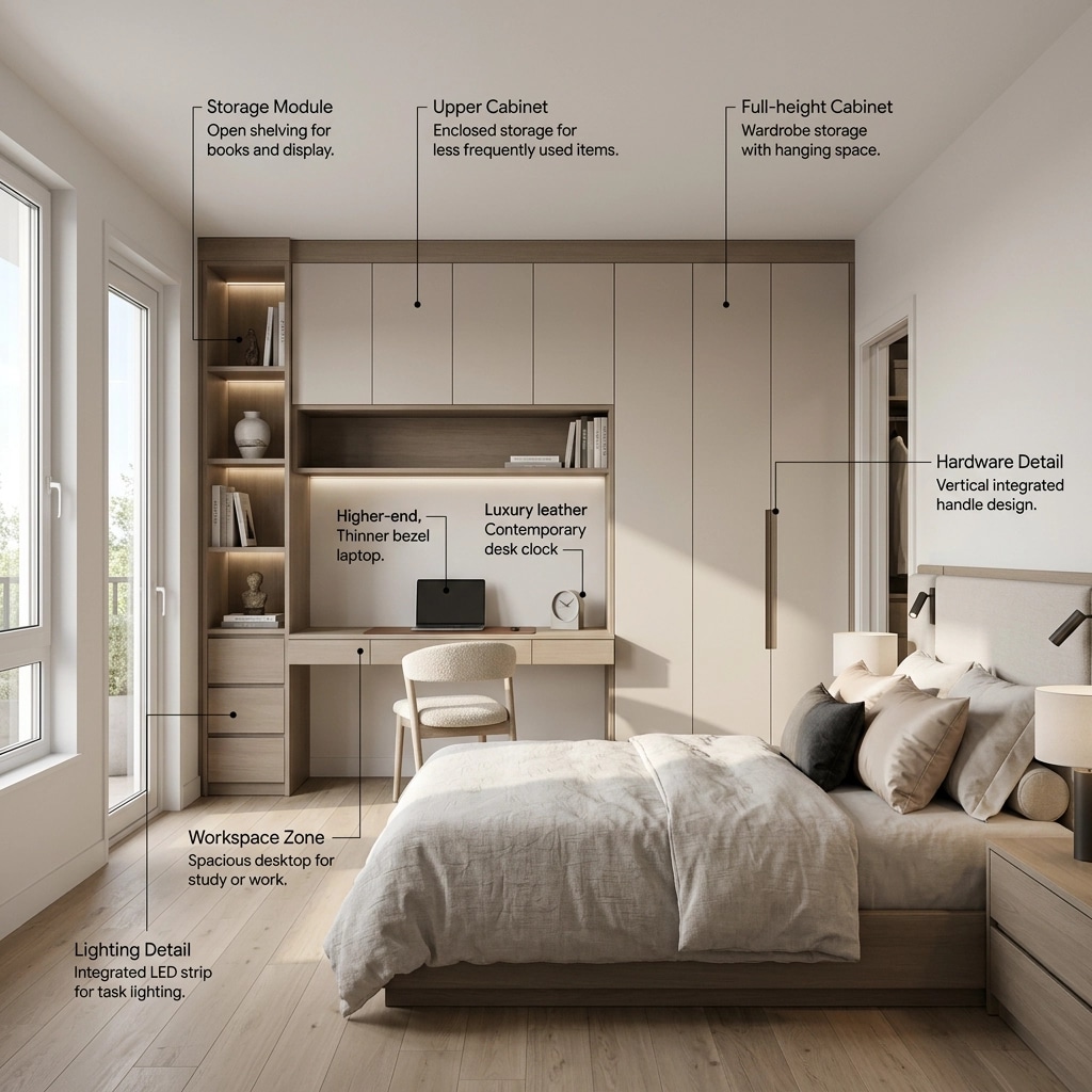 Contemporary Bedroom design — interior photo by GenRoom AI
