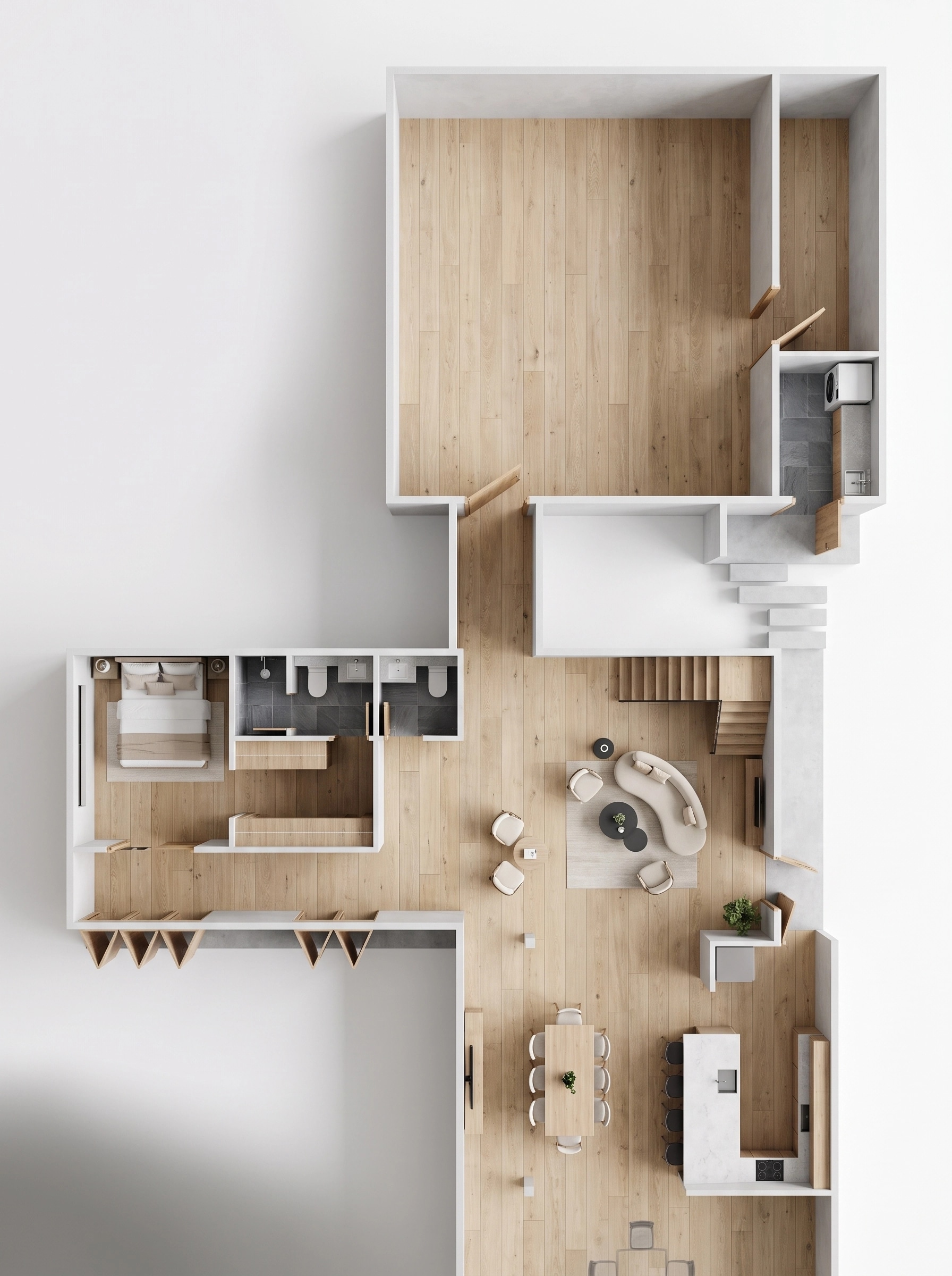 Minimalism Living Room design — interior photo by GenRoom AI