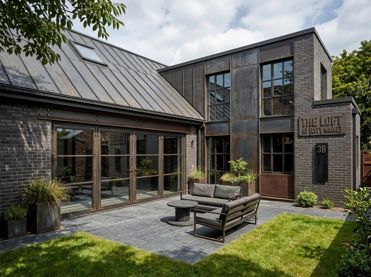 Facade design in Loft Facade style — photo by GenRoom AI